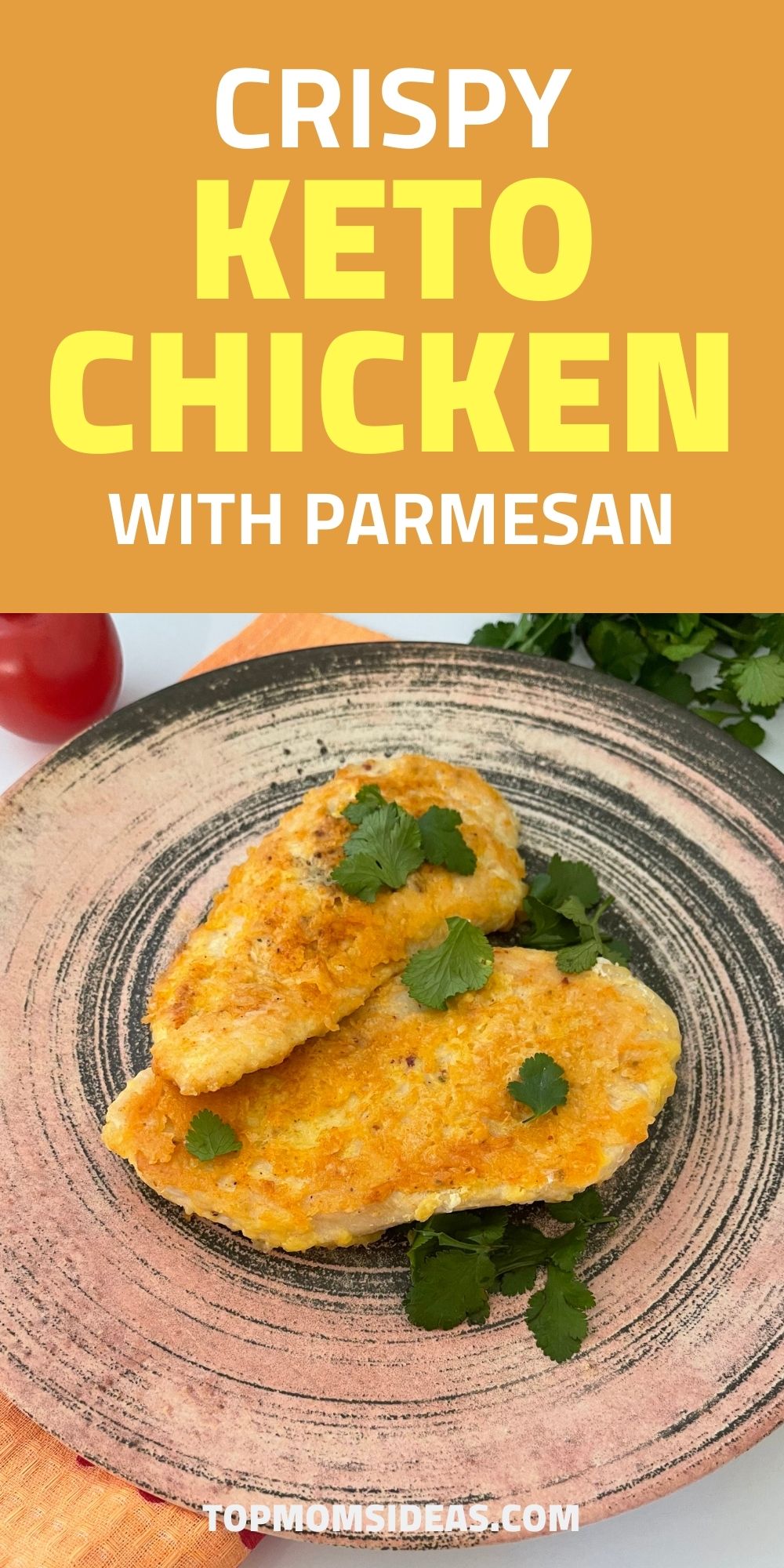 Keto Crispy Parmesan Crusted Chicken