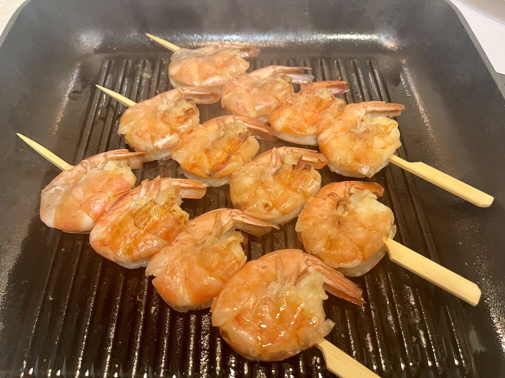 Easy Mediterranean Grilled Jumbo Shrimp