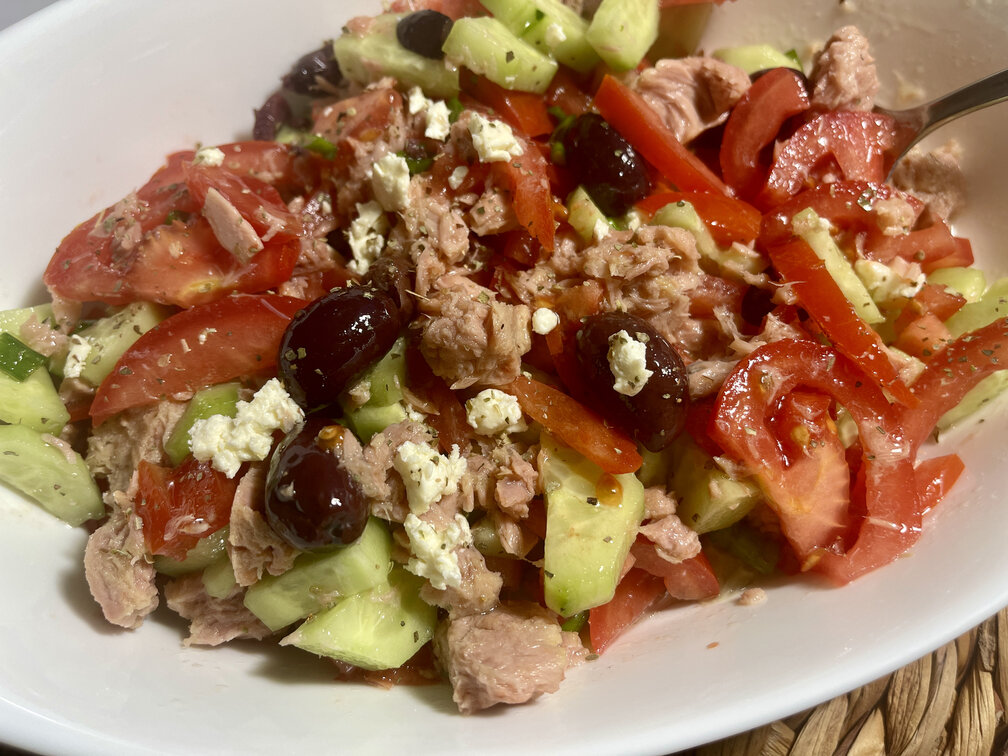 Mediterranean Tuna Salad (Mayo-Free)