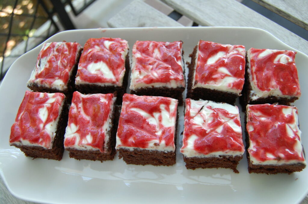 Strawberry and Cream Cheese Brownies