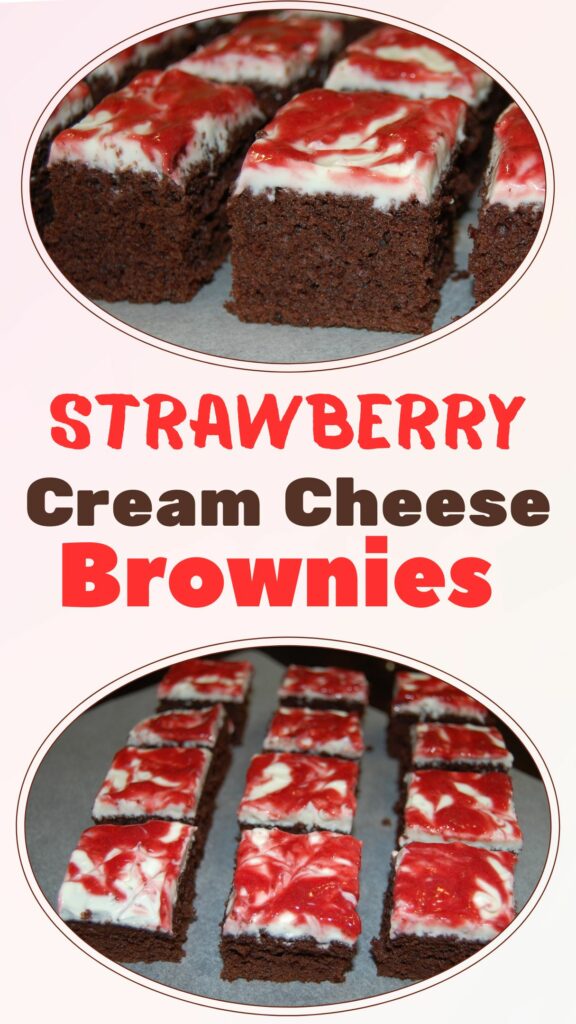 Strawberry and Cream Cheese Brownies