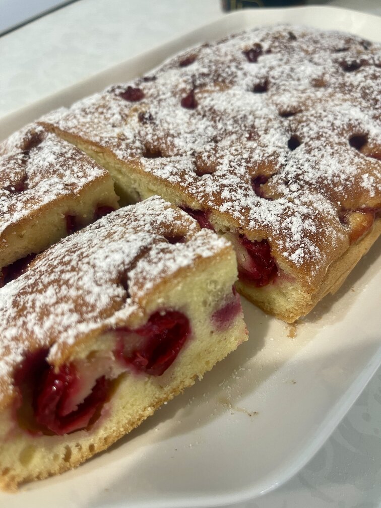 Summer Cherry Cake -Easy and Delicious Dessert