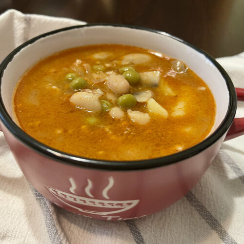 Vegetarian Bean and Green Peas Soup