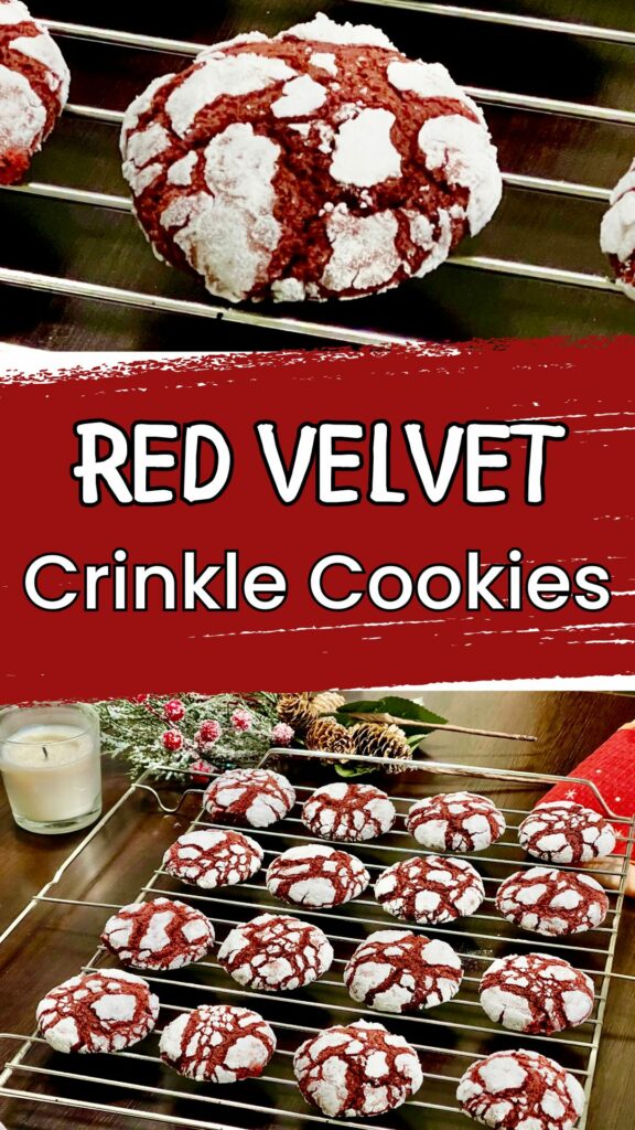 Red Velvet Crinkle Cookies