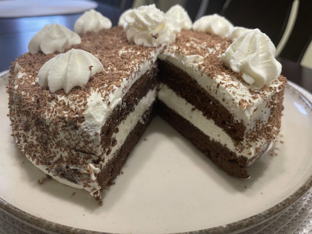 Chocolate Cake with Whipped Сream Cheese Frosting