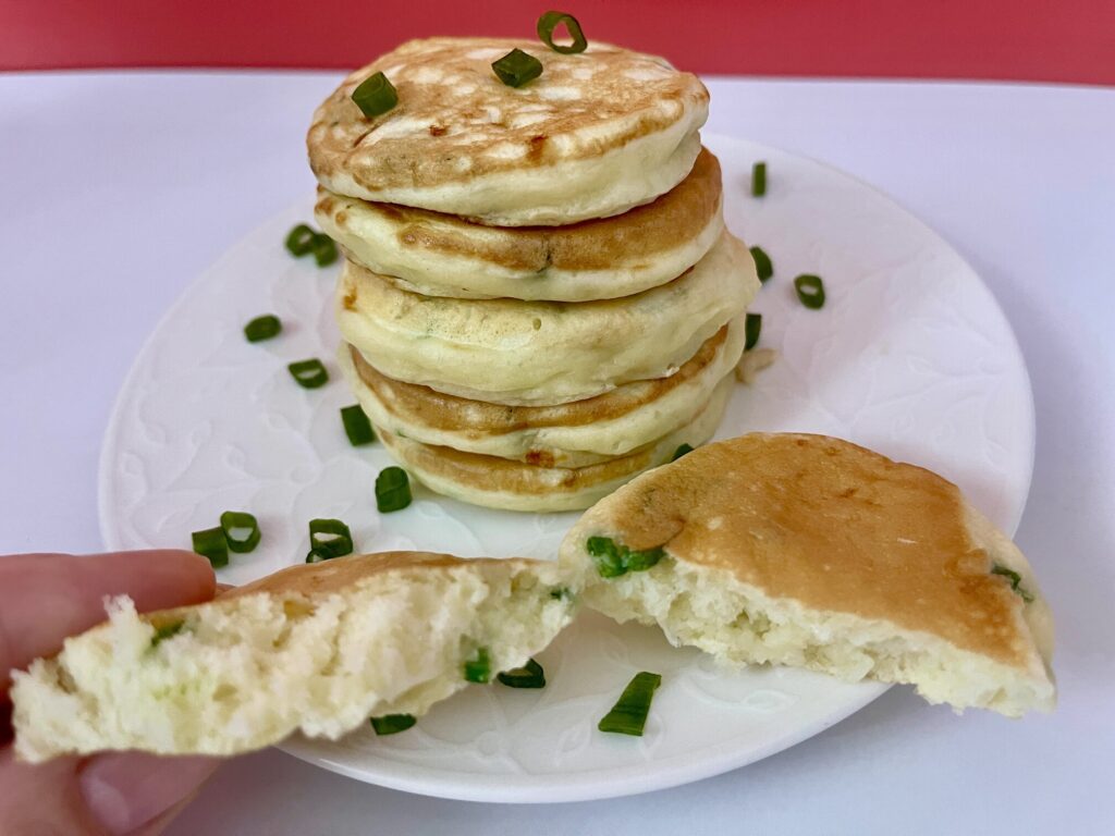 Soft and Fluffy Green Onion Pancakes
