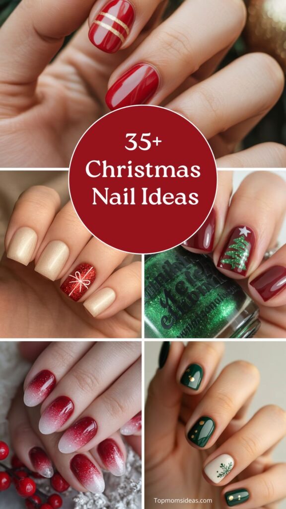 35+ Christmas Nail Ideas