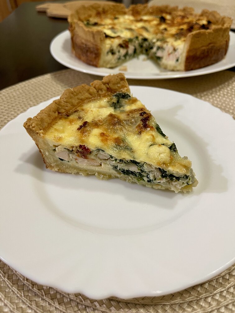 Easy Chicken Spinach Quiche Recipe