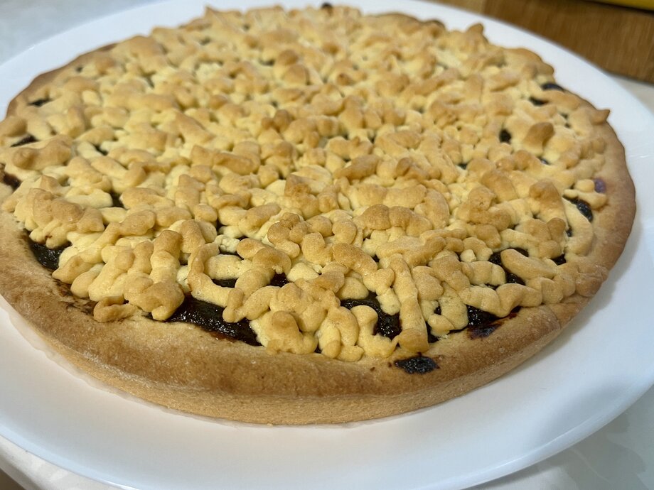 Soft and Buttery Jam Crumb Cake