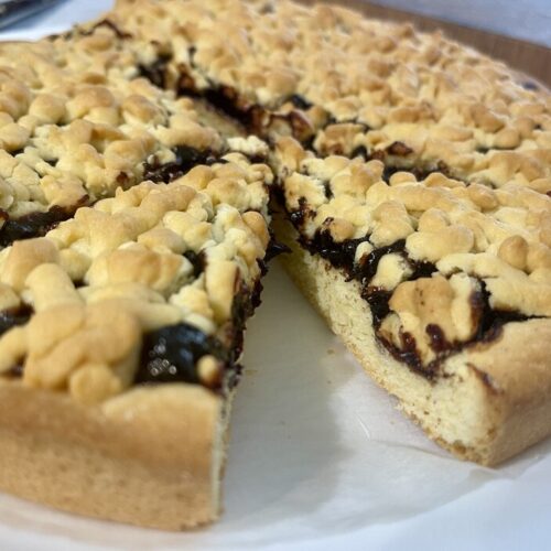 Soft and Buttery Jam Crumb Cake