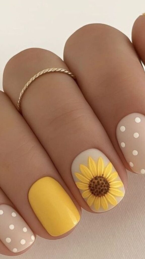 Sunflower Nail Art