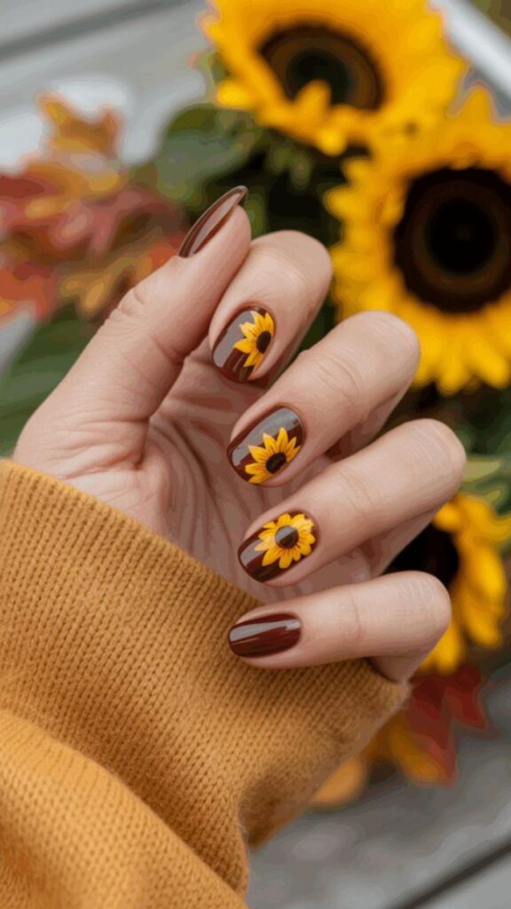 Sunflower Nail Art