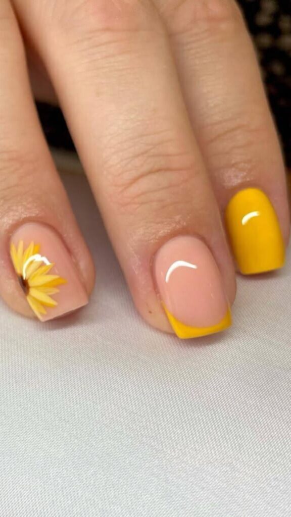 Sunflower Nail Art