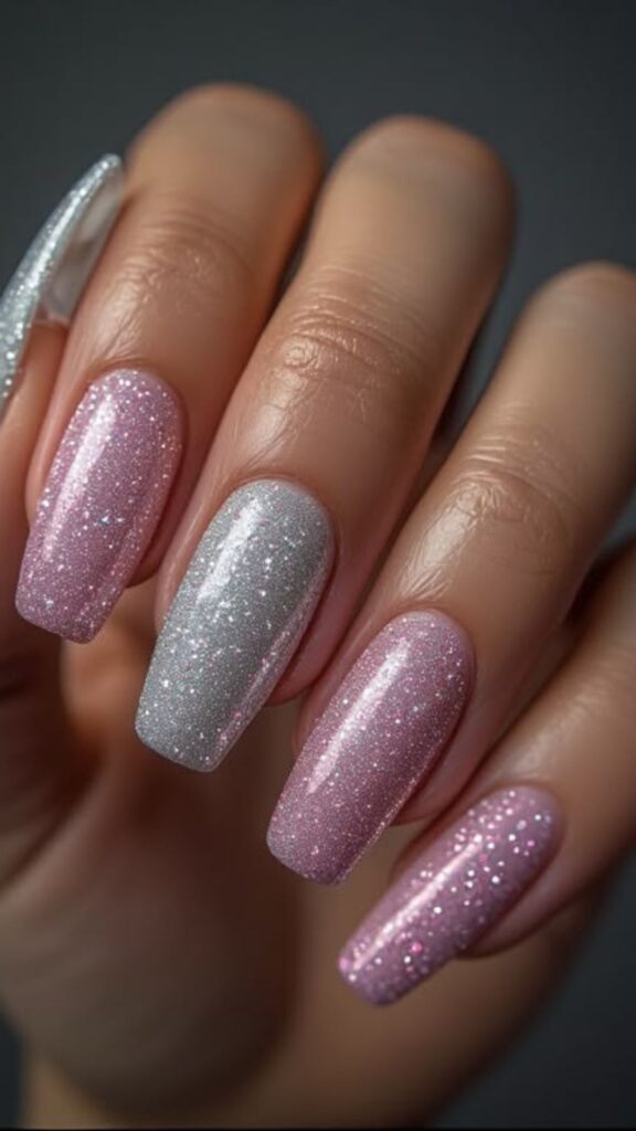 30 Aesthetic Glitter Nail Designs