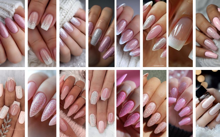 30 Aesthetic Glitter Nail Designs