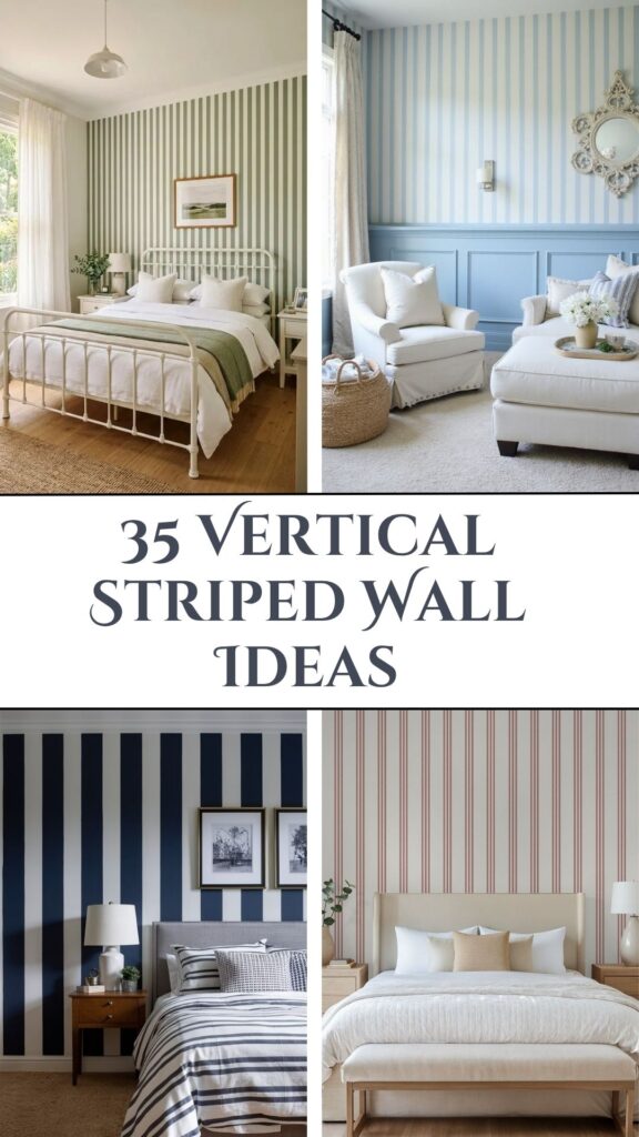 35 Vertical Striped Wall Ideas