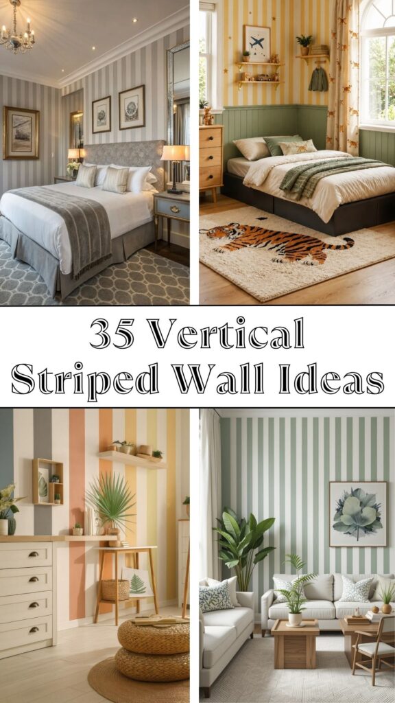 35 Vertical Striped Wall Ideas