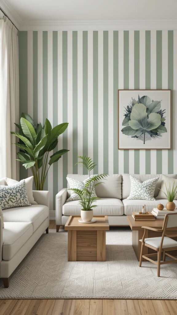 Vertical Striped Wall Ideas