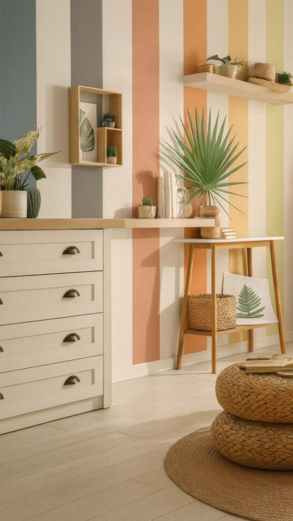Vertical Striped Wall Ideas