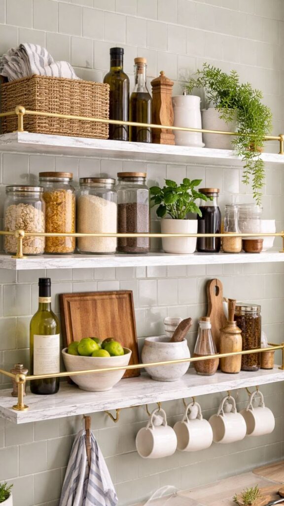 21 Kitchen Shelf Styling Ideas
