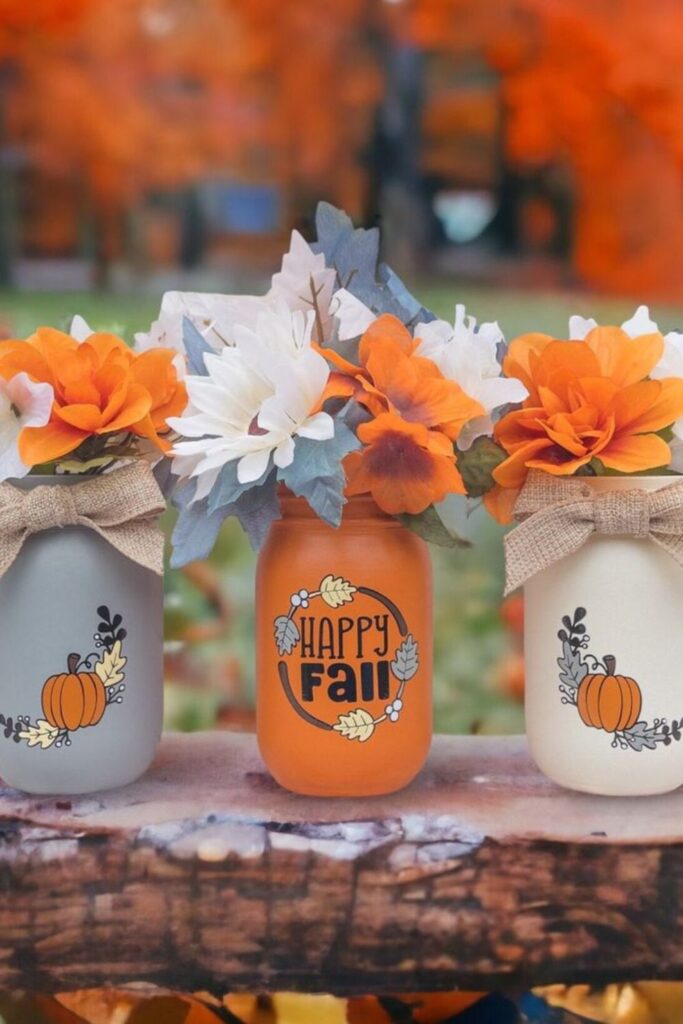 24 Fall Mason Jar Decoration Ideas