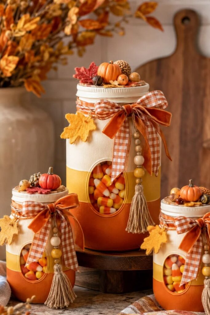 Fall Mason Jar Decoration Ideas
