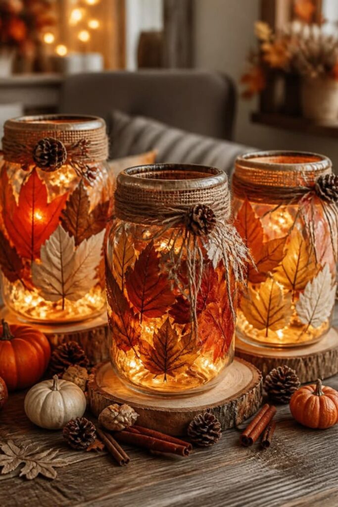 24 Fall Mason Jar Decoration Ideas