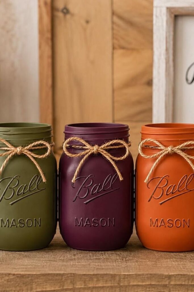 Fall Mason Jar Decoration Ideas