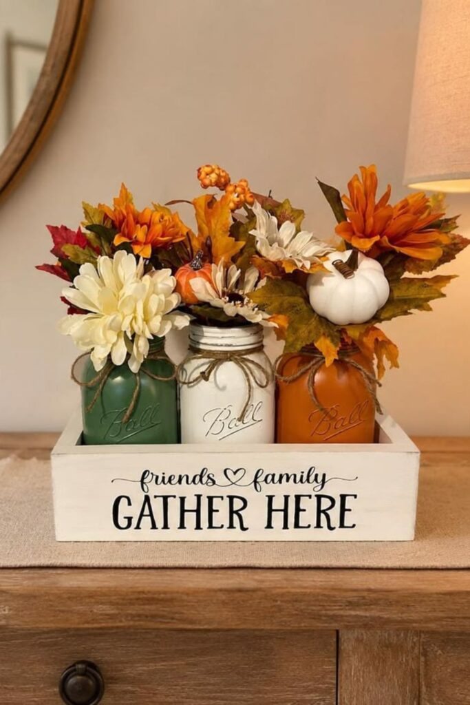 Fall Mason Jar Decoration Ideas