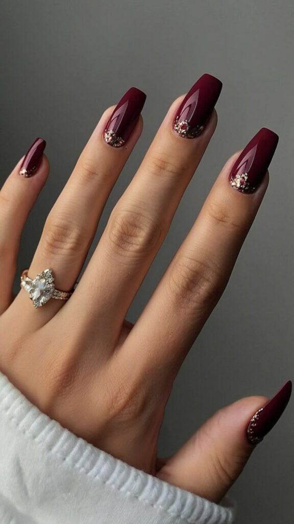 60 Stylish Burgundy Nail Ideas