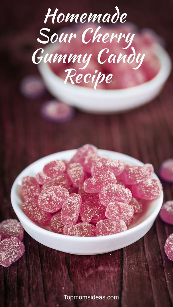 Homemade Sour Cherry Gummy Candy Recipe