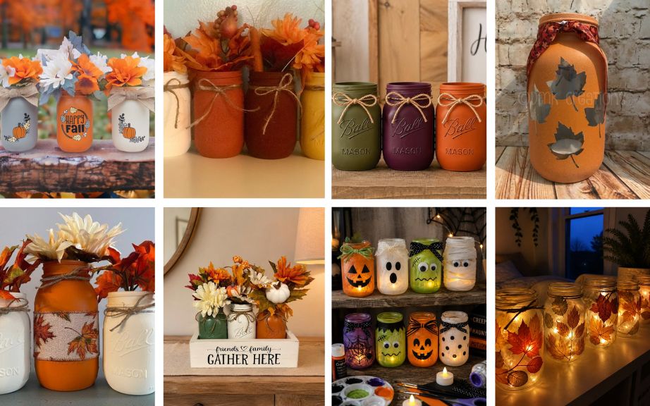 24 Fall Mason Jar Decoration Ideas