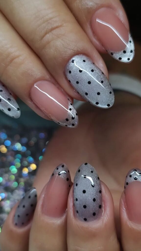 20+ Polka Dot Cat Eye Nails