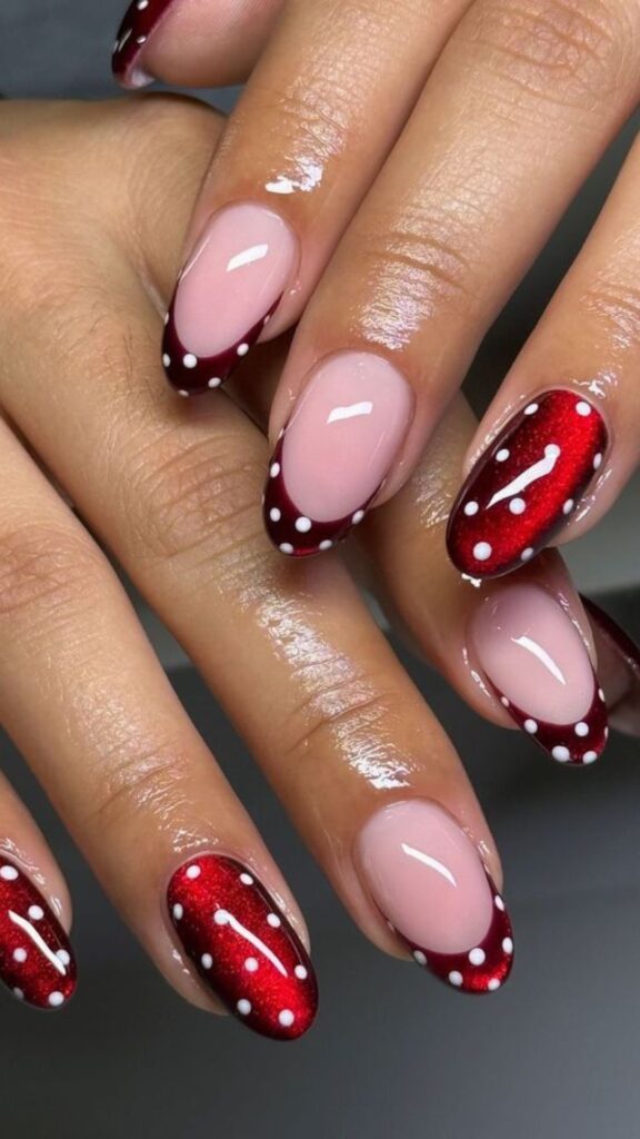 20+ Polka Dot Cat Eye Nails