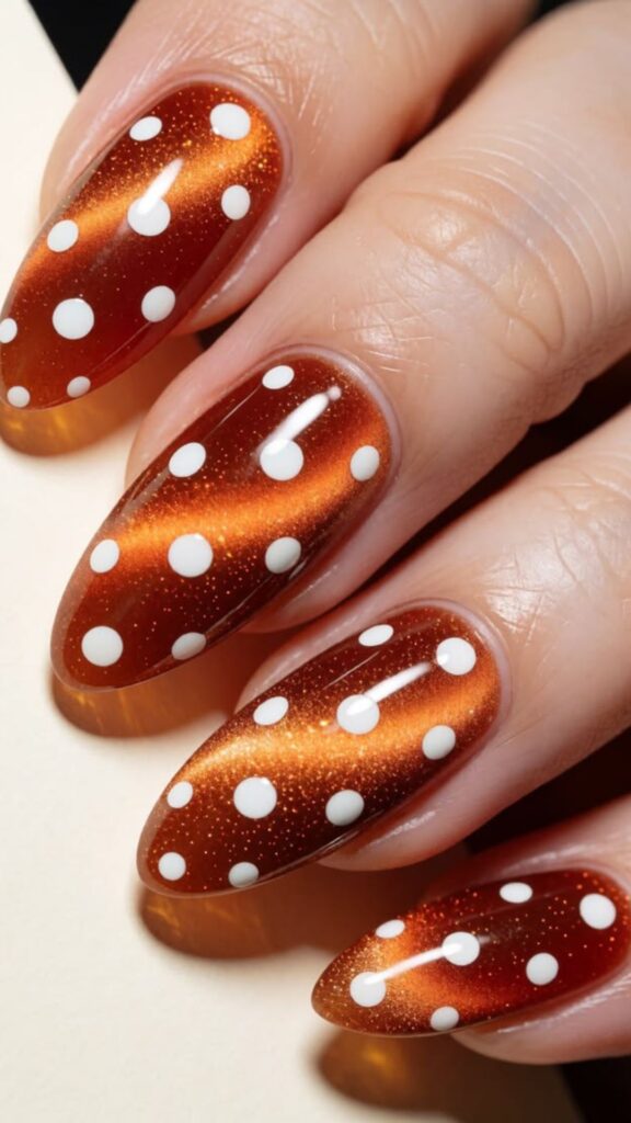 20+ Polka Dot Cat Eye Nails