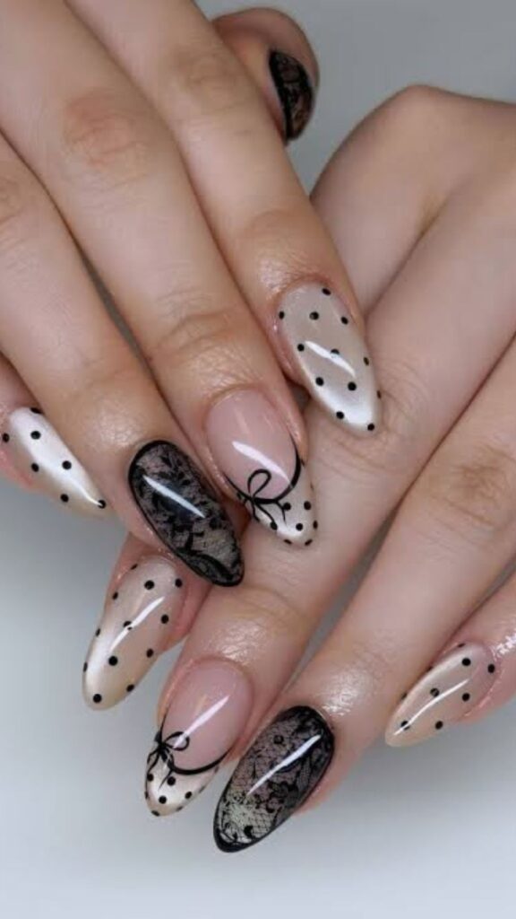 20+ Polka Dot Cat Eye Nails
