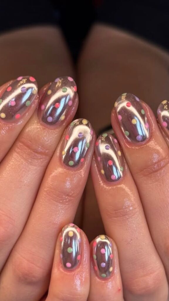 20+ Polka Dot Cat Eye Nails