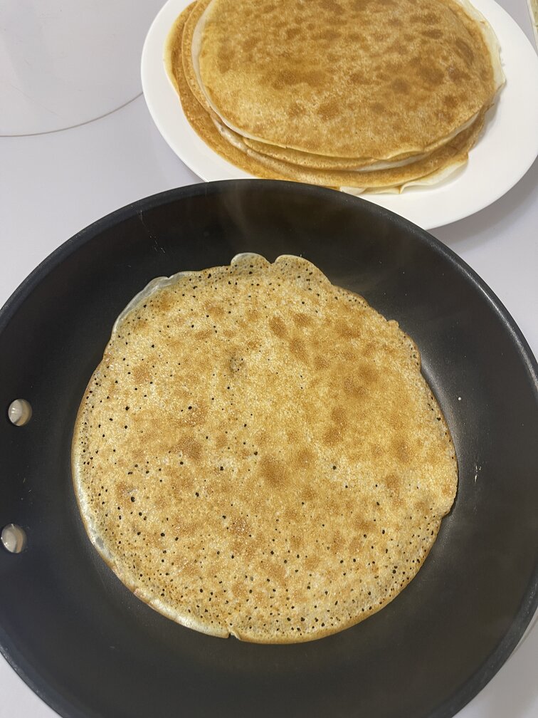 High-Protein Cottage Cheese Crepes