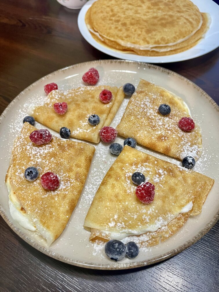 High-Protein Cottage Cheese Crepes